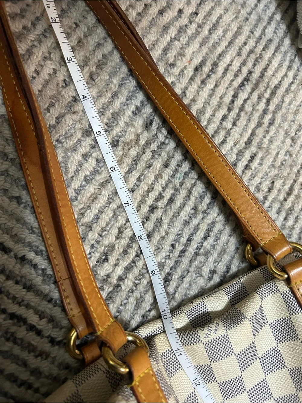Louis Vuitton Totally PM Tote Bag Canvas Damier Azur Shoulder Bag
